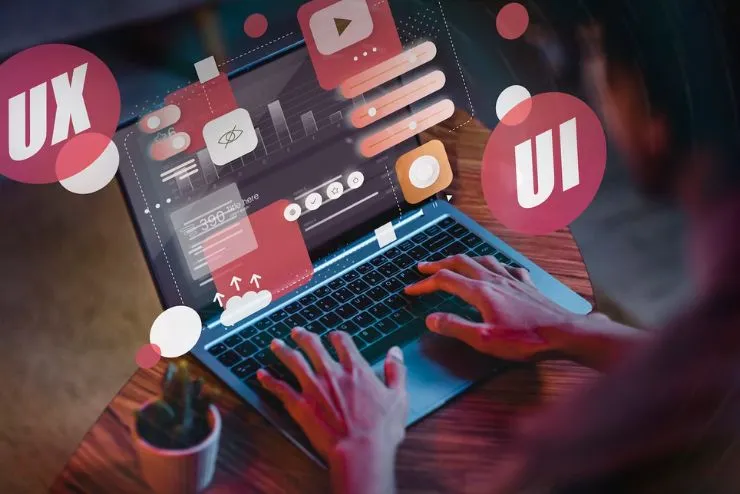 UI/UX design with user flows and interactive prototypes