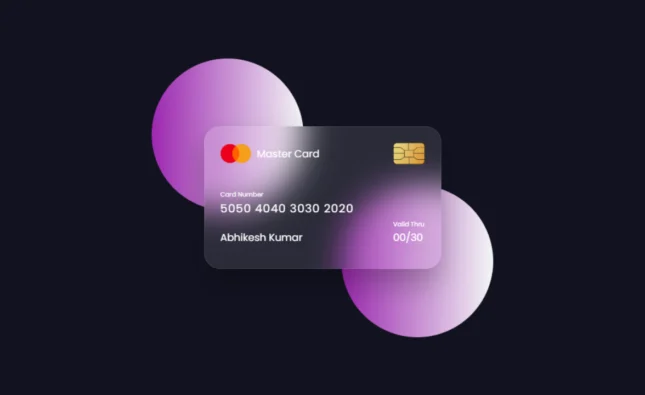 A visually appealing Flipping Card UI Design created with HTML and CSS, showcasing both the front and back sides of the card with smooth animation effects.