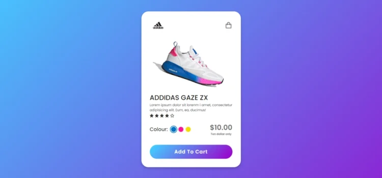 Animated Product Card using HTML & CSS | Create Beautiful & Responsive Cards