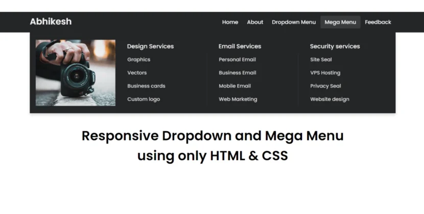 Create a Responsive Mega and Dropdown Menu with HTML & CSS: A Guide