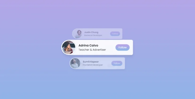 Vertical Card Sliding Animation Using Only HTML & CSS