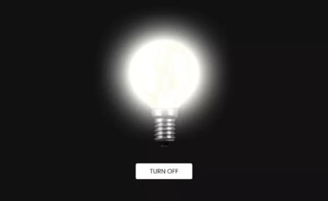 Glowing bulb effect created using HTML and CSS for a dynamic, interactive web experience.