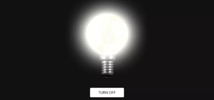 Glowing bulb effect created using HTML and CSS for a dynamic, interactive web experience.