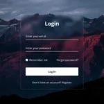 Transparent Login Form HTML CSS design