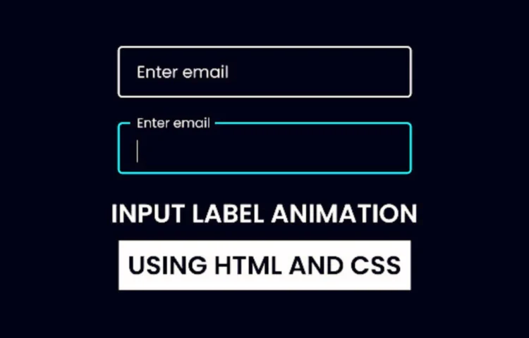 Input Label Animations in HTML & CSS