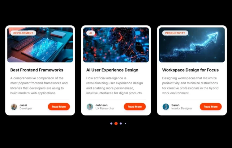 responsive card slider
